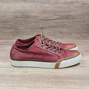 Frye Greene Low Men's Size 9.5 Red Leather Sneakers